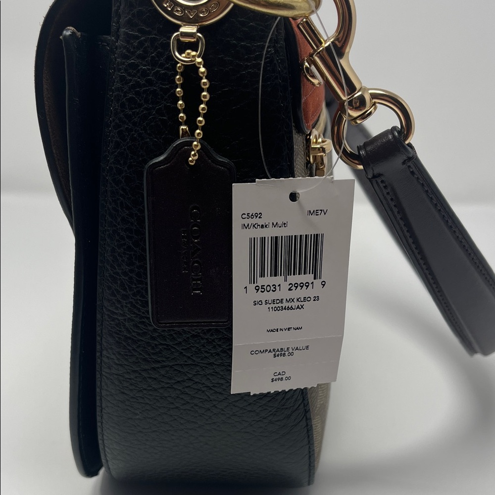 Coach Kleo Shoulder Bag 23 in Signature Canvas & Suede Mix - Picture 7 of 10